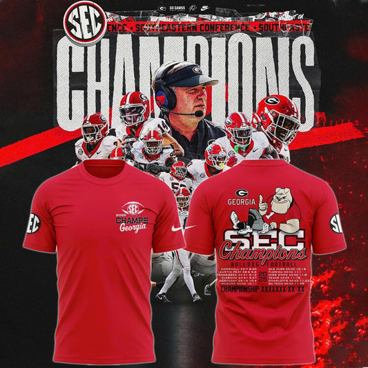Georgia Bulldogs 2025 SEC Conference Champions Combo T-Shirt | AU36 Moonbestprint