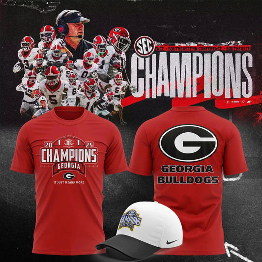Georgia Bulldogs 2025 SEC Conference Champions Combo T-Shirt | SF72 Moonbestprint