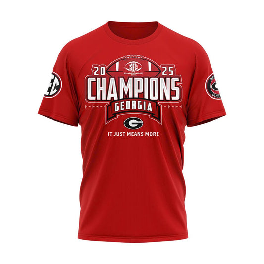 Georgia Bulldogs 2025 SEC Conference Champions Combo T-Shirt | MF26 Moonbestprint
