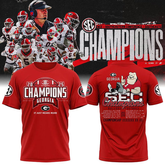 Georgia Bulldogs 2025 SEC Conference Champions Combo T-Shirt | MF26 Moonbestprint
