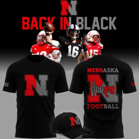 2025 limited edition t-shirt Nebraska football "Back In Black" for fans | FU71 Moonbestprint
