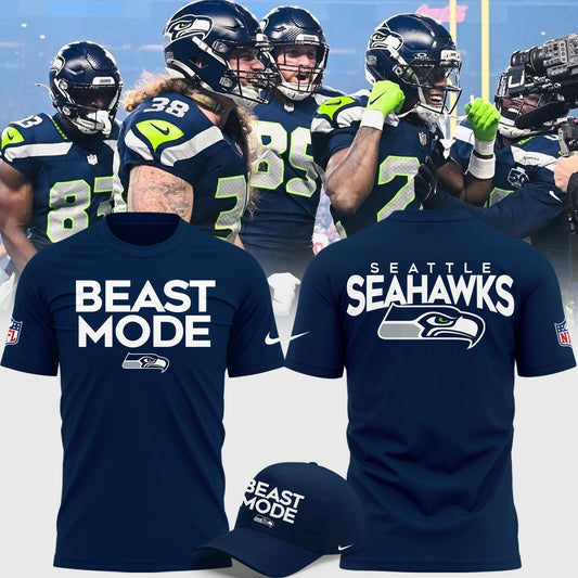 Limited Edition Seattle Seahawks Beast Mode Tshirt 2026 | JL39 Moonbestprint