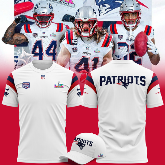 Limited Edition New England Patriots Super Bowl Tshirt 2026 | MU64 Moonbestprint