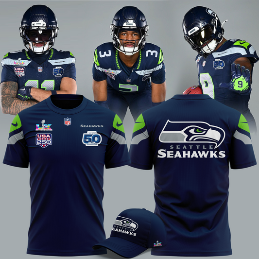 Limited Edition Seattle Seahawks Super Bowl Tshirt 2026 | SU56 Moonbestprint