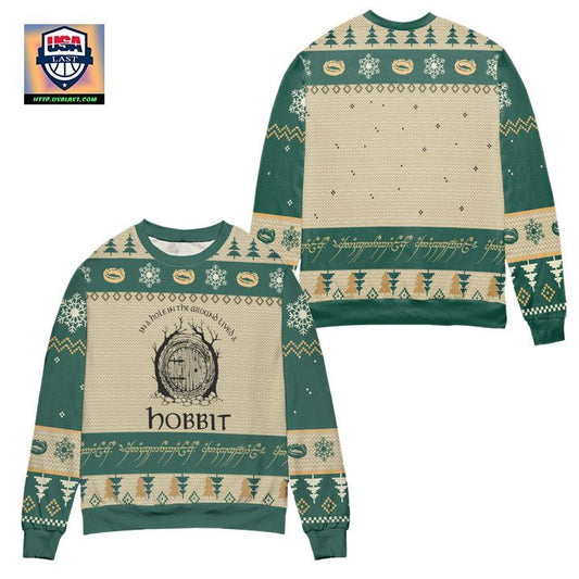 In A Hole In The Ground Lived A Hobbit Ugly Christmas Sweater ? Usalast