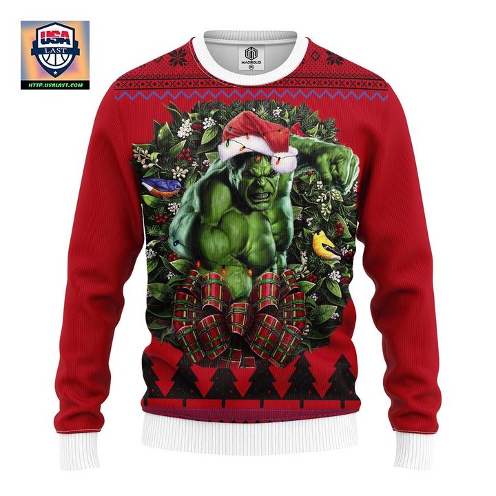 Incredible Hulk Noel Superheroes Ugly Christmas Sweater ? Usalast
