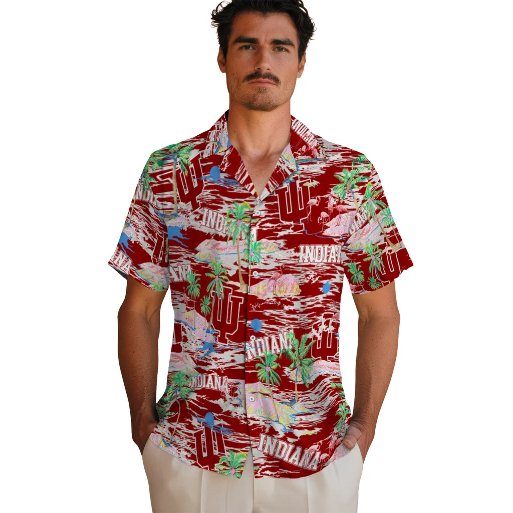 Indiana Hoosiers Flamingo Retreat 2026 Hawaiian Shirt – Moonbestprint