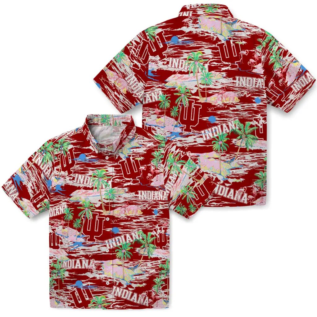 Indiana Hoosiers Flamingo Retreat 2026 Hawaiian Shirt – Moonbestprint