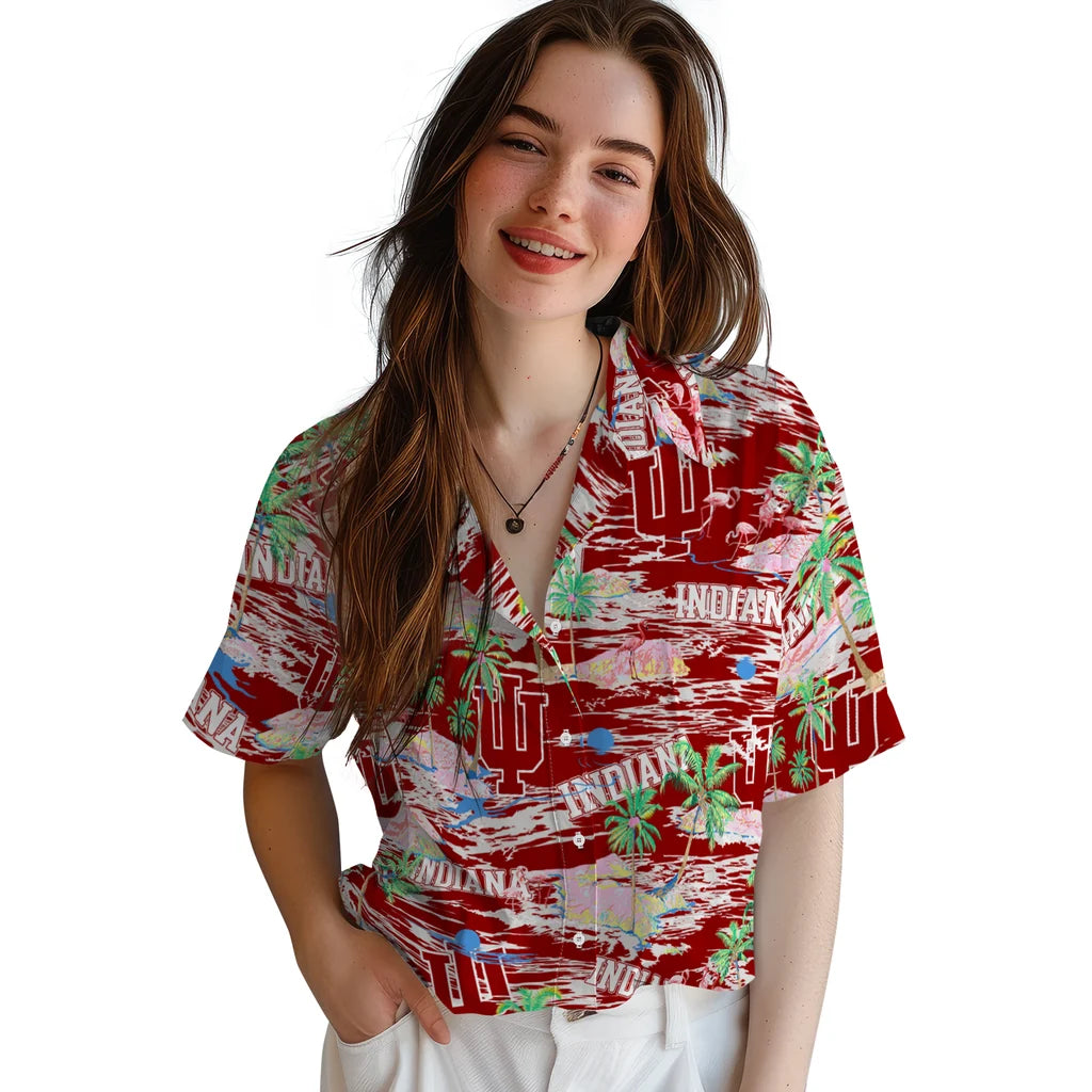 Indiana Hoosiers Flamingo Retreat 2026 Hawaiian Shirt – Moonbestprint