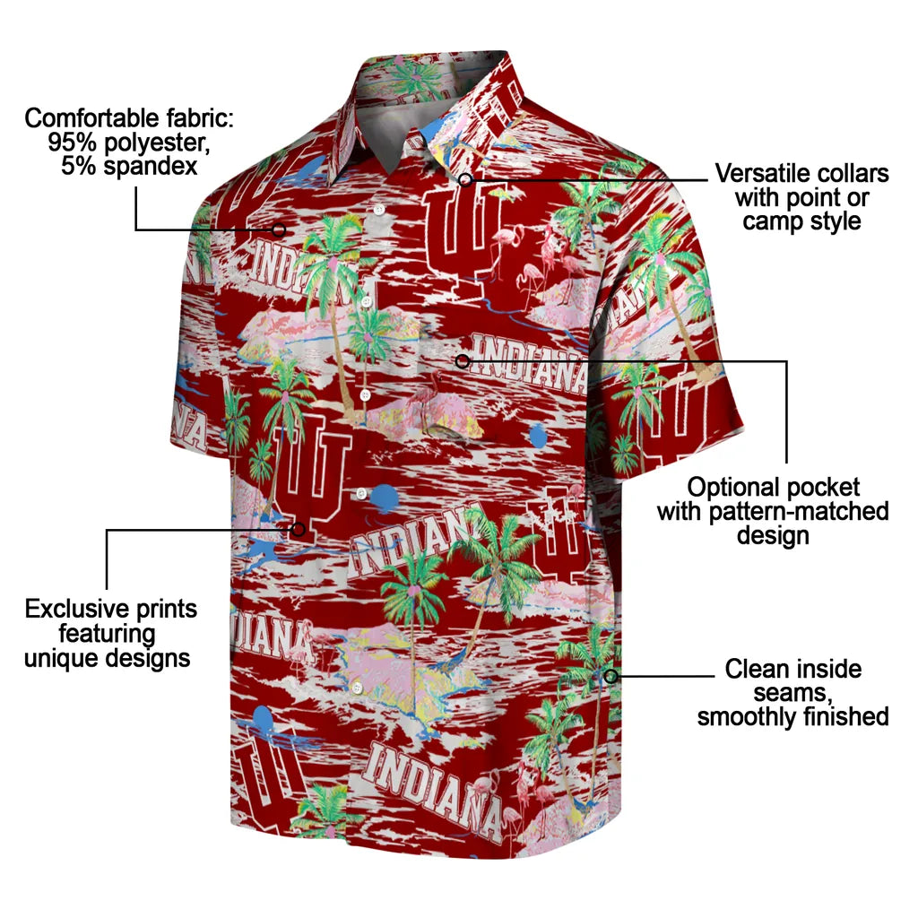 Indiana Hoosiers Flamingo Retreat 2026 Hawaiian Shirt – Moonbestprint