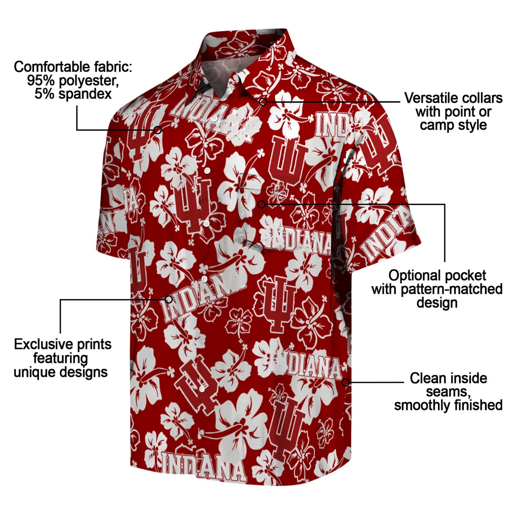Indiana Hoosiers Hibiscus Bloom Hawaiian Shirt – Moonbestprint