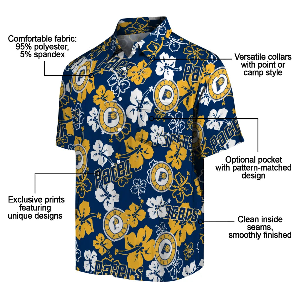 Indiana Pacers Hibiscus Bloom Hawaiian Shirt – Moonbestprint