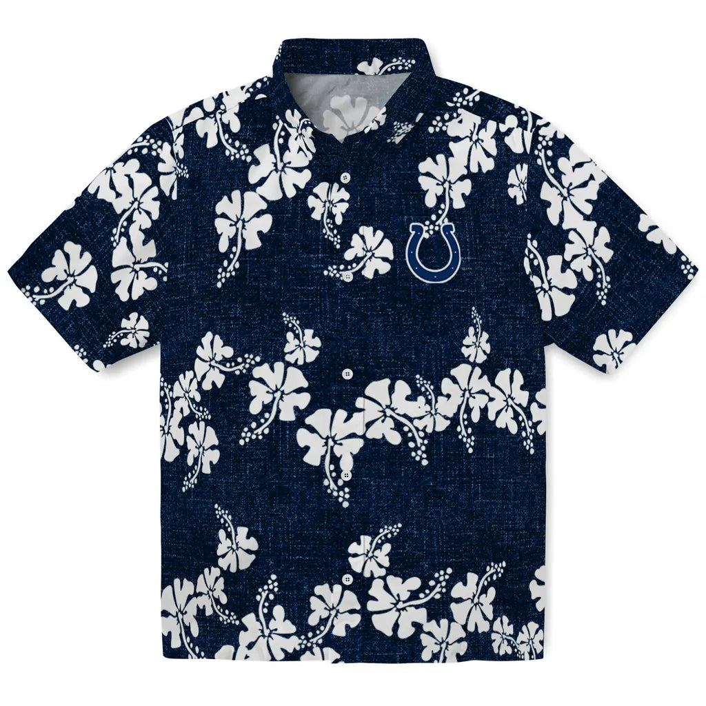 Indianapolis Colts Hawaiian Shirt - 50th State Flower | Moonbestprint