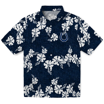 Indianapolis Colts Hawaiian Shirt - 50th State Flower | Moonbestprint