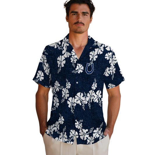Indianapolis Colts Hawaiian Shirt - 50th State Flower | Moonbestprint
