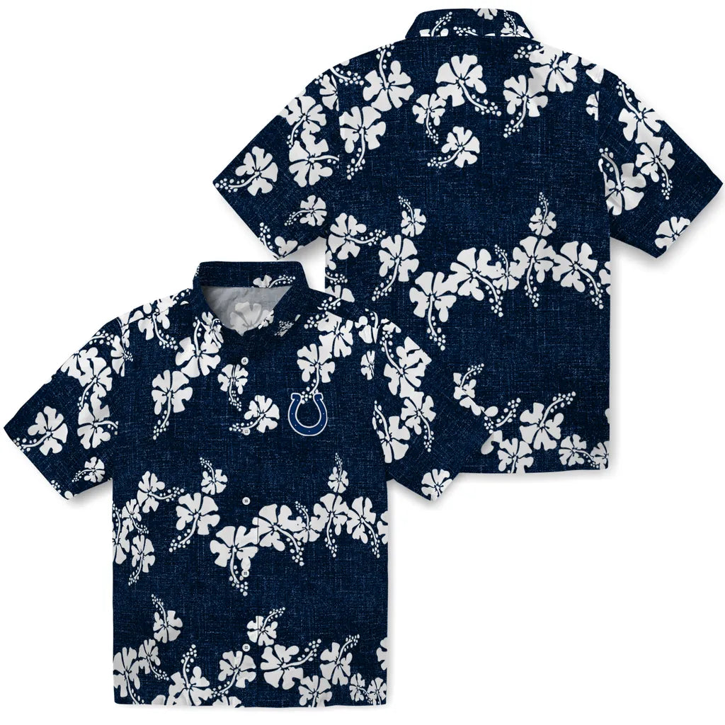 Indianapolis Colts Hawaiian Shirt - 50th State Flower | Moonbestprint