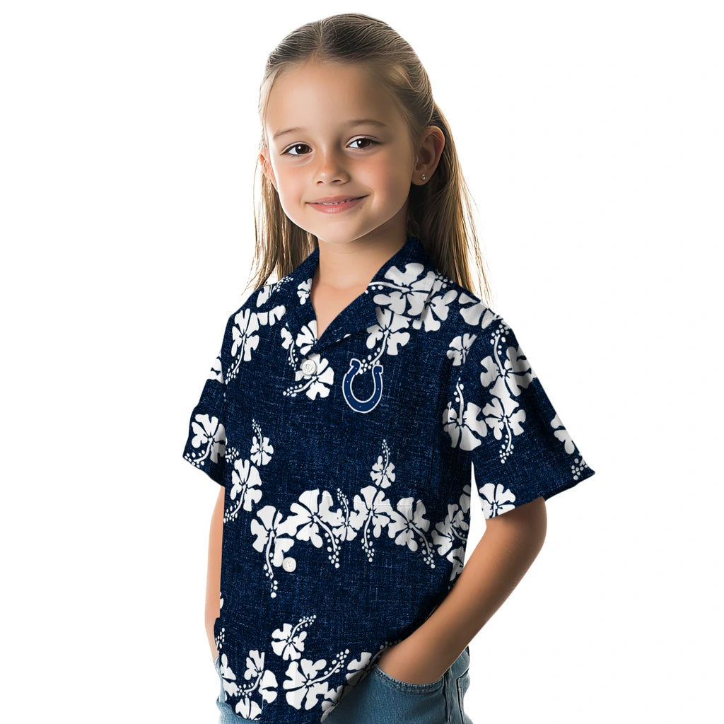 Indianapolis Colts Hawaiian Shirt - 50th State Flower | Moonbestprint
