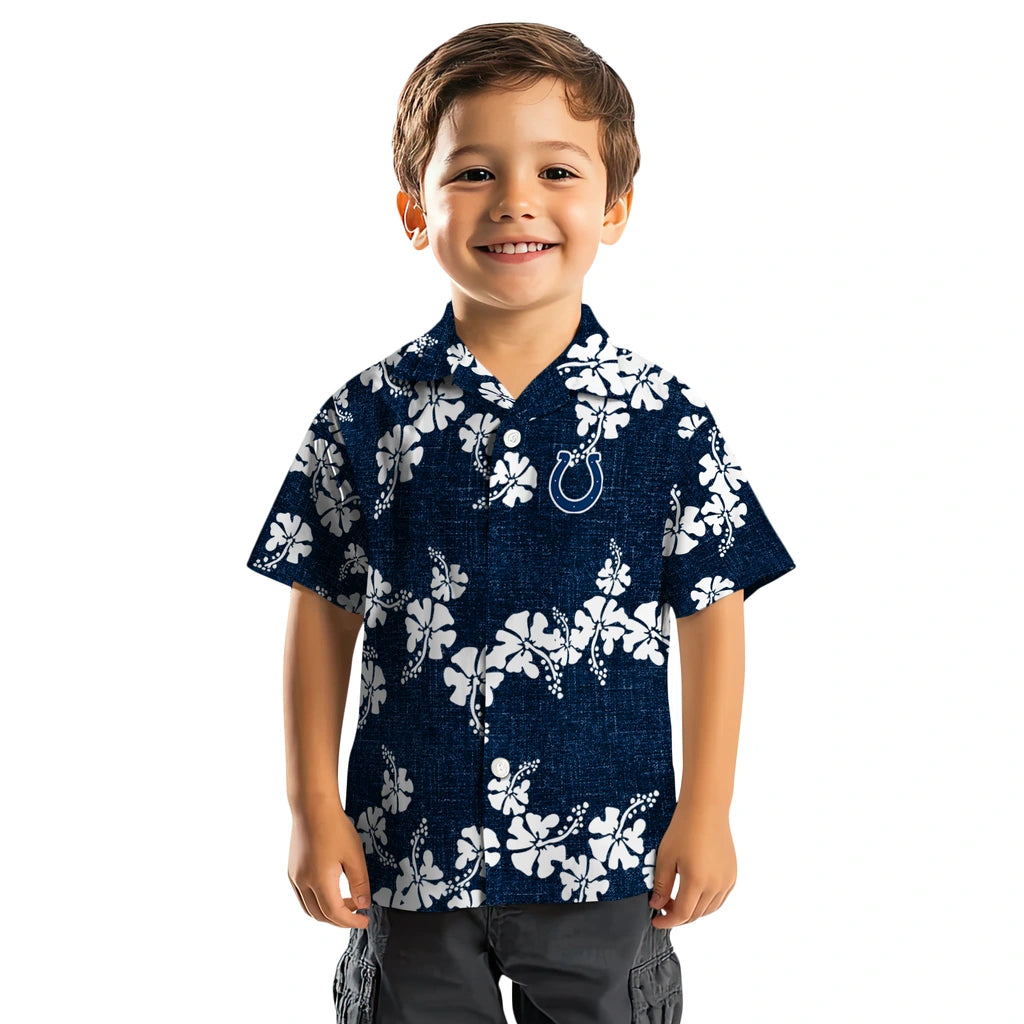 Indianapolis Colts Hawaiian Shirt - 50th State Flower | Moonbestprint