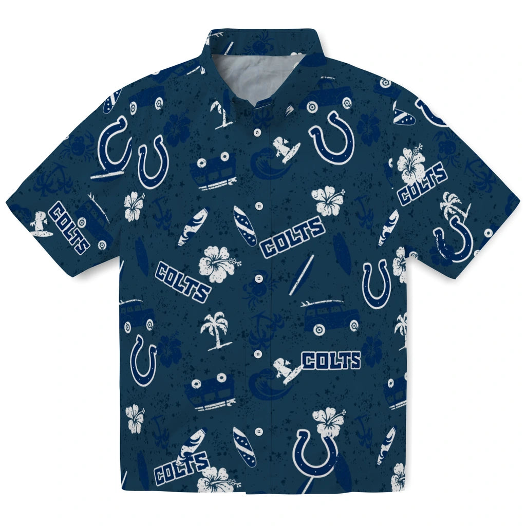 Indianapolis Colts Hawaiian Shirt - Beach Vibe | Moonbestprint