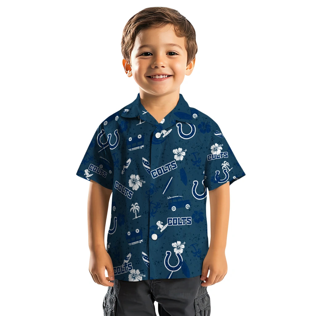 Indianapolis Colts Hawaiian Shirt - Beach Vibe | Moonbestprint