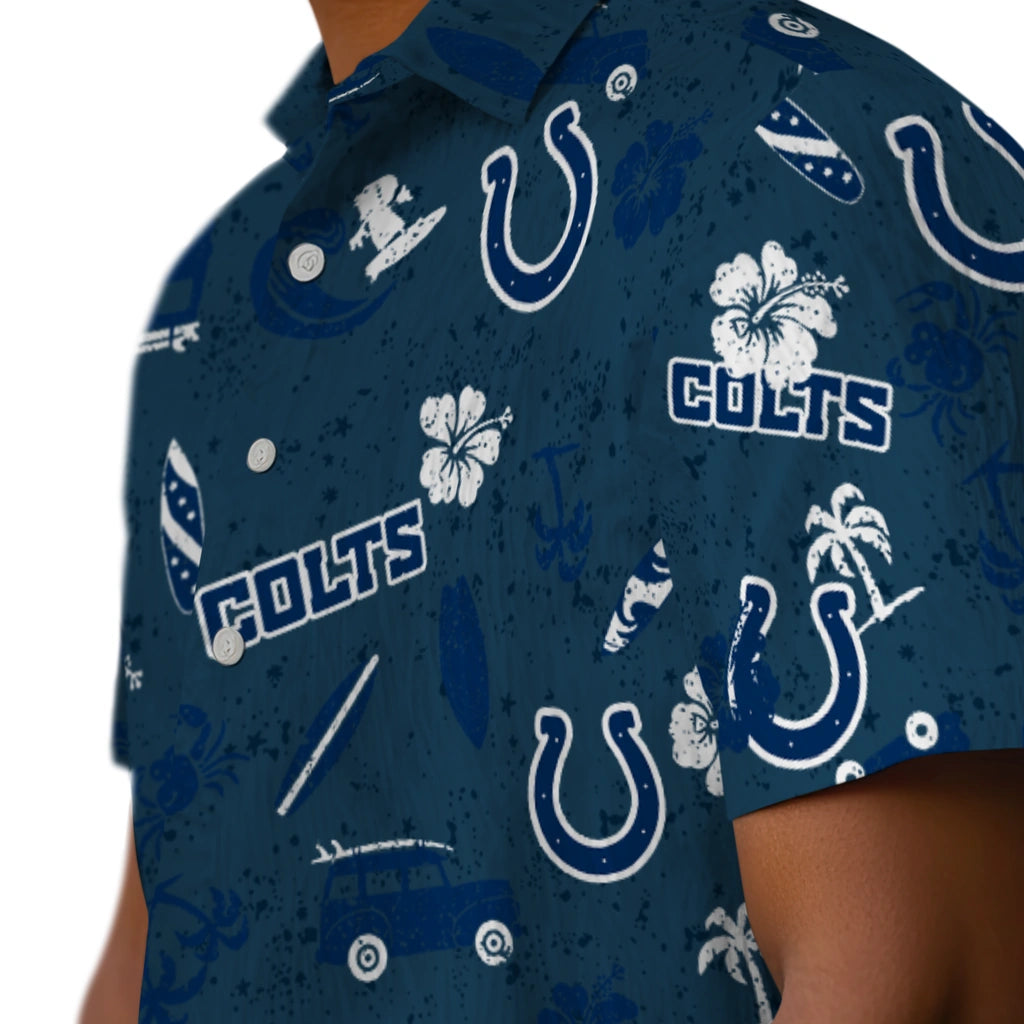 Indianapolis Colts Hawaiian Shirt - Beach Vibe | Moonbestprint