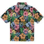 Indianapolis Colts Hawaiian Shirt - Brilliant Hibiscus Garden | Moonbestprint