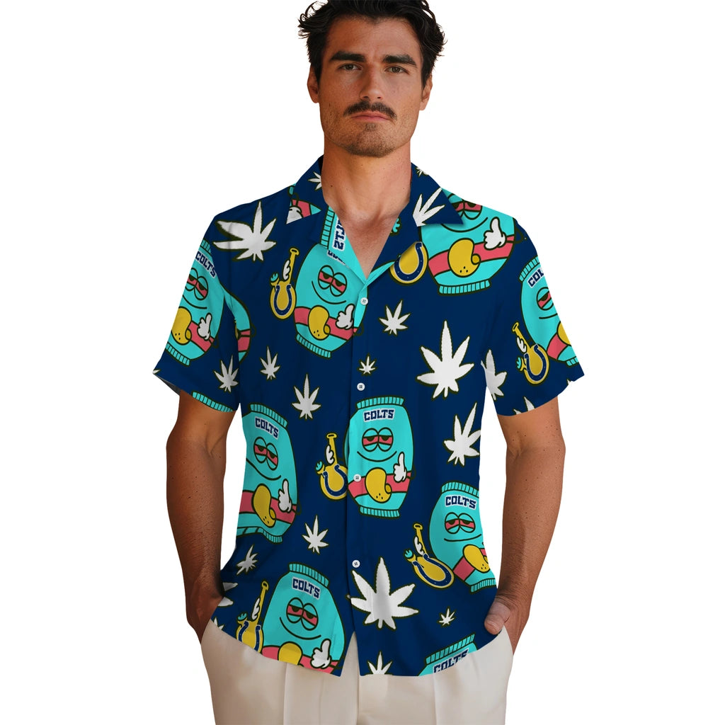 Indianapolis Colts Hawaiian Shirt - Chill Vibe | Moonbestprint