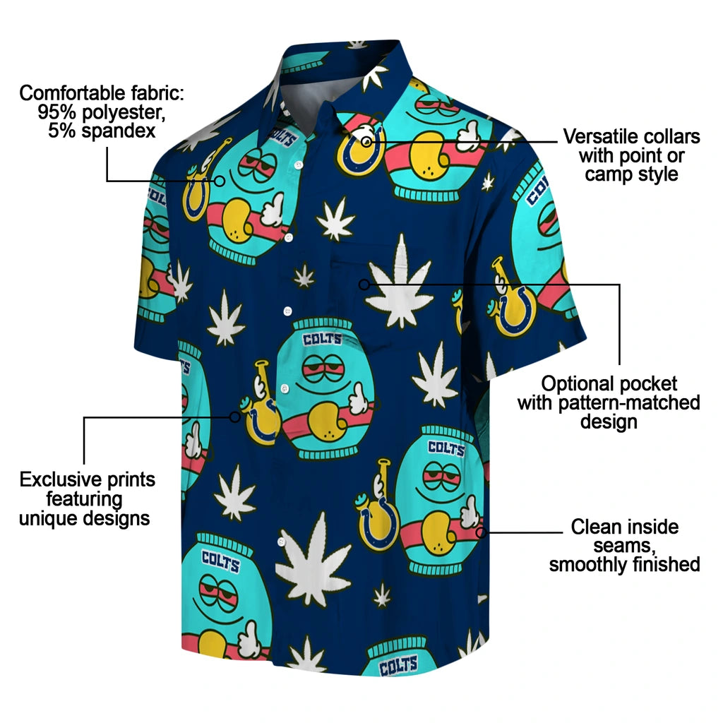 Indianapolis Colts Hawaiian Shirt - Chill Vibe | Moonbestprint