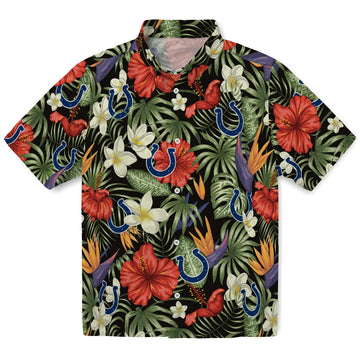 Indianapolis Colts Hawaiian Shirt - Hawaii Floral Hibiscus | Moonbestprint