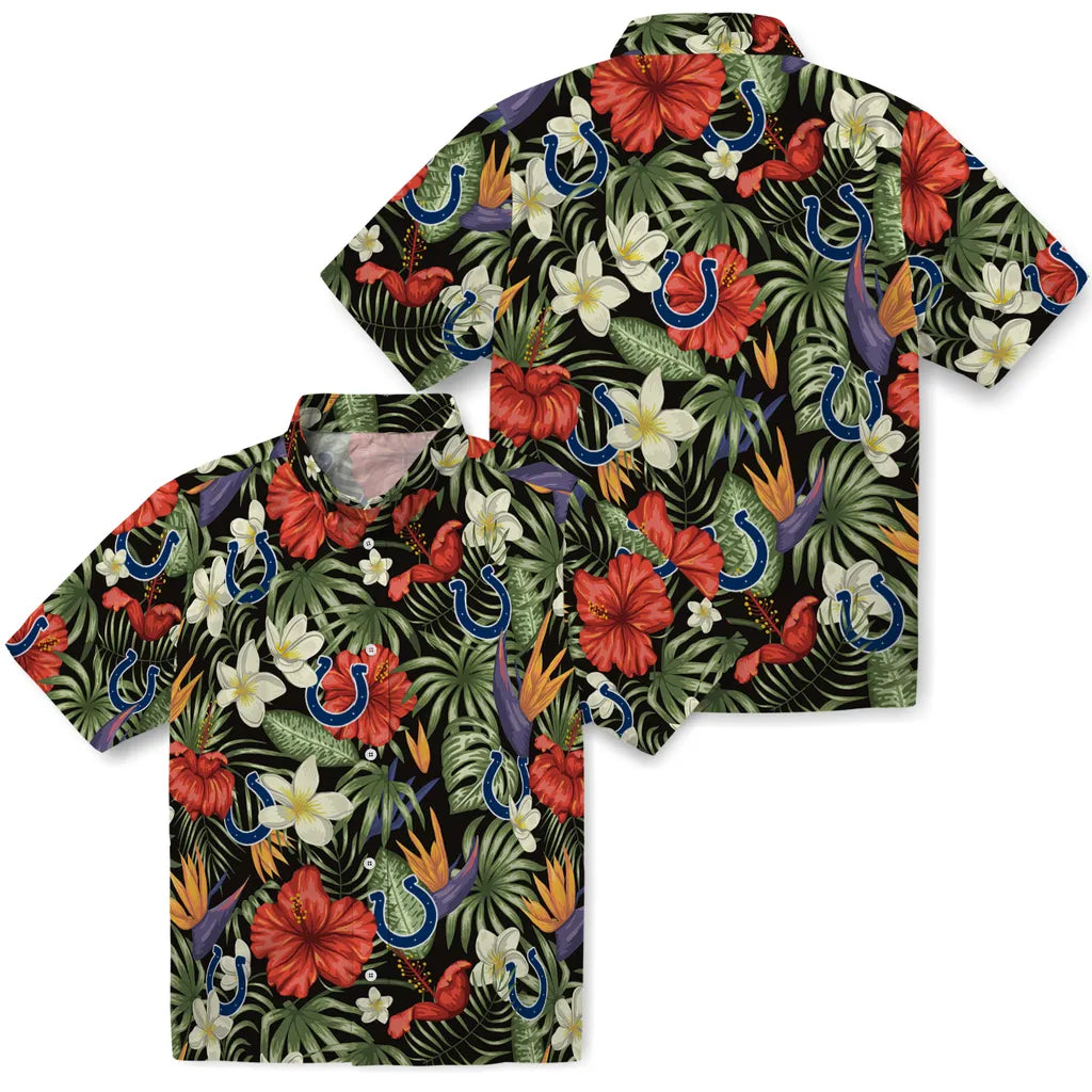 Indianapolis Colts Hawaiian Shirt - Hawaii Floral Hibiscus | Moonbestprint
