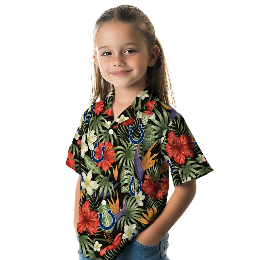 Indianapolis Colts Hawaiian Shirt - Hawaii Floral Hibiscus | Moonbestprint