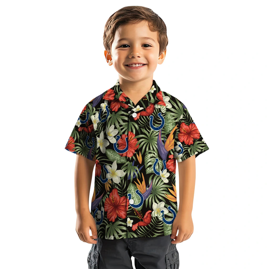 Indianapolis Colts Hawaiian Shirt - Hawaii Floral Hibiscus | Moonbestprint
