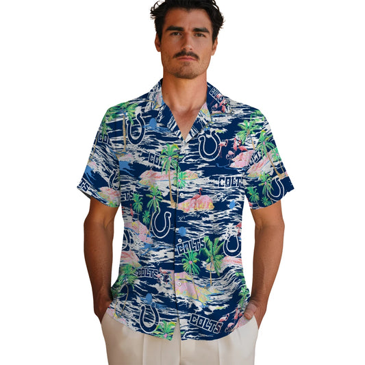 Indianapolis Colts Hawaiian Shirt - Hawaii Island | Moonbestprint