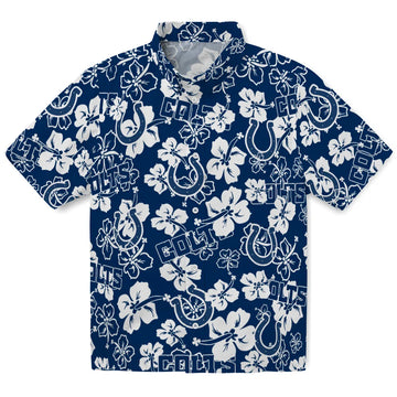 Indianapolis Colts Hibiscus Bloom Hawaiian Shirt – Moonbestprint