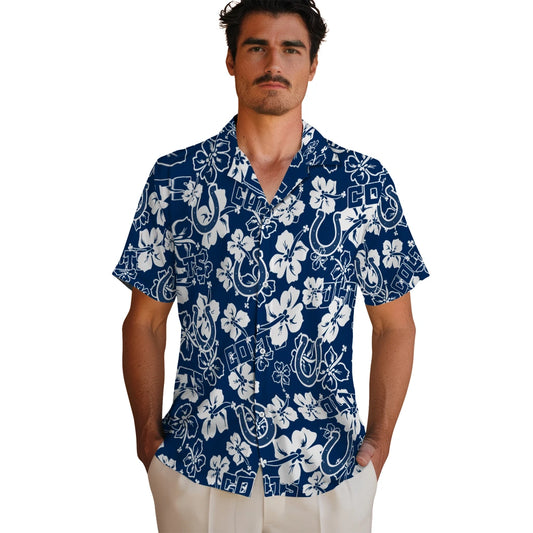 Indianapolis Colts Hibiscus Bloom Hawaiian Shirt – Moonbestprint