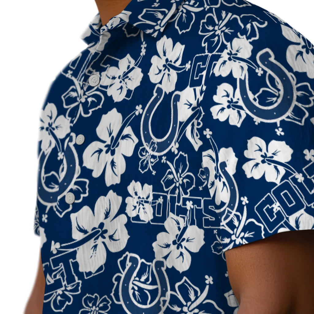 Indianapolis Colts Hibiscus Bloom Hawaiian Shirt – Moonbestprint