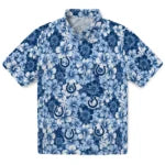 Indianapolis Colts Hawaiian Shirt - Hibiscus Blooms | Moonbestprint