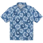 Indianapolis Colts Hawaiian Shirt - Hibiscus Cluster | Moonbestprint