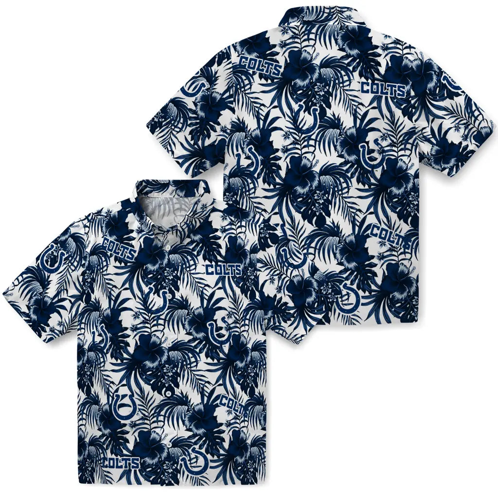 Indianapolis Colts Hawaiian Shirt - Hibiscus Exotic | Moonbestprint