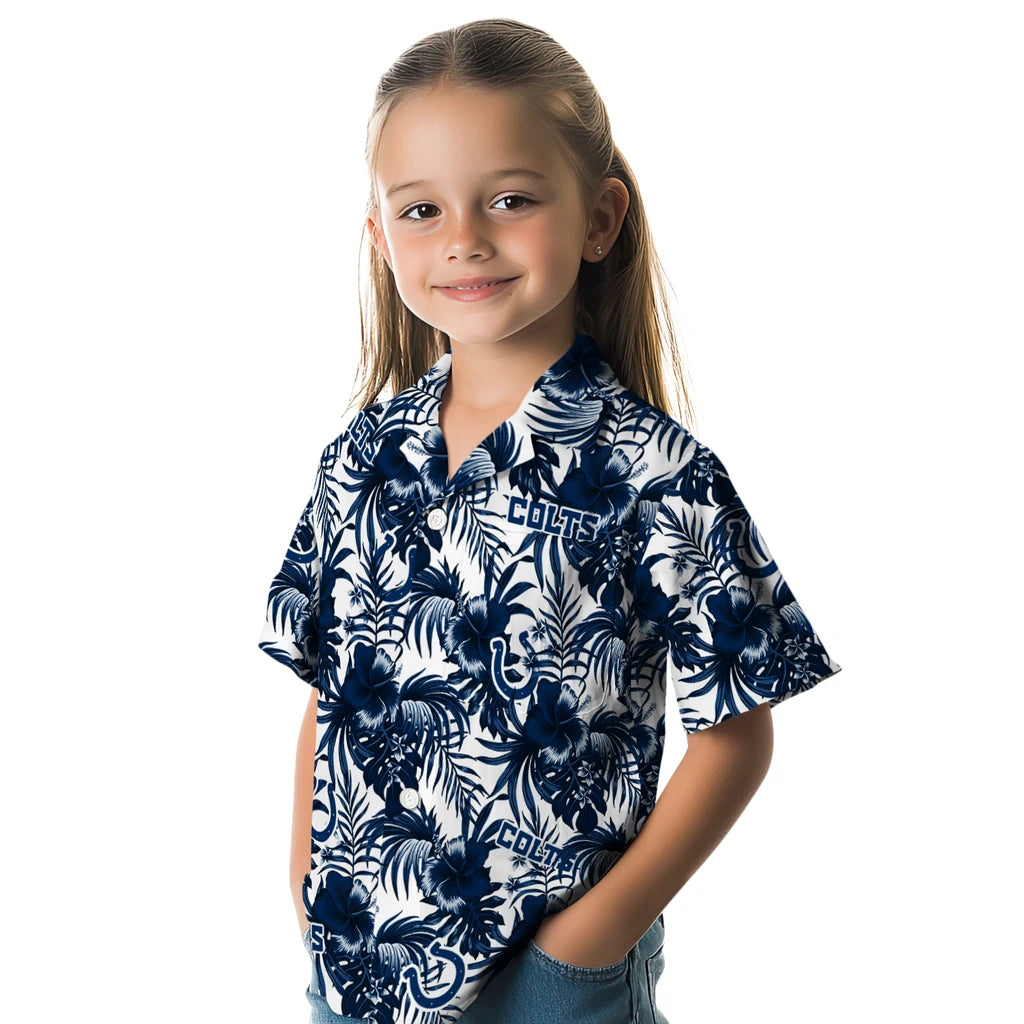Indianapolis Colts Hawaiian Shirt - Hibiscus Exotic | Moonbestprint