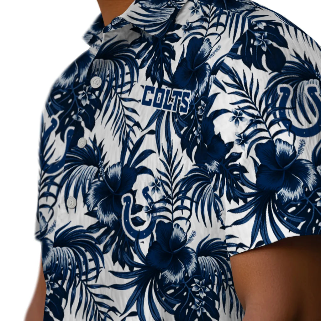 Indianapolis Colts Hawaiian Shirt - Hibiscus Exotic | Moonbestprint