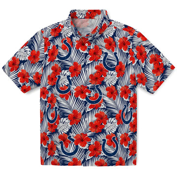Indianapolis Colts Hawaiian Shirt - Hibiscus Fiesta | Moonbestprint