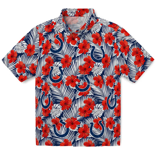 Indianapolis Colts Hawaiian Shirt - Hibiscus Fiesta | Moonbestprint