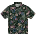 Indianapolis Colts Hawaiian Shirt - Hibiscus Leaves Pattern | Moonbestprint