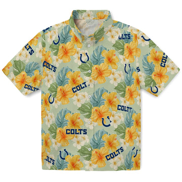 Indianapolis Colts Hawaiian Shirt - Hibiscus Mood | Moonbestprint