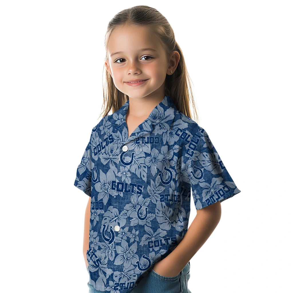 Indianapolis Colts Hawaiian Shirt - Hibiscus Oasis | Moonbestprint