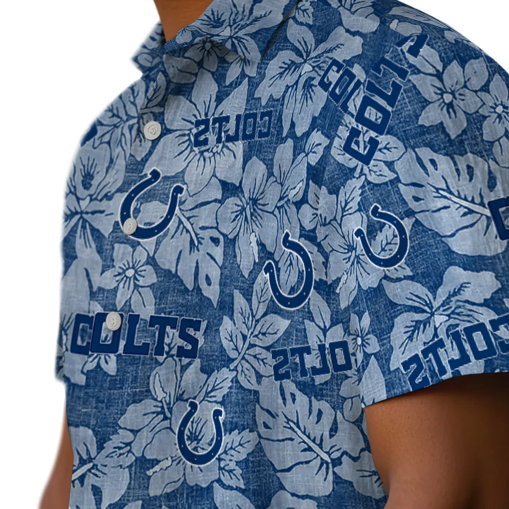 Indianapolis Colts Hawaiian Shirt - Hibiscus Oasis | Moonbestprint