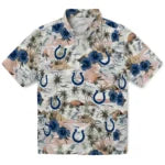 Indianapolis Colts Hawaiian Shirt - Hibiscus Seaside | Moonbestprint