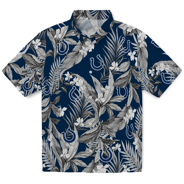 Indianapolis Colts Hawaiian Shirt - Palm Leaves | Moonbestprint