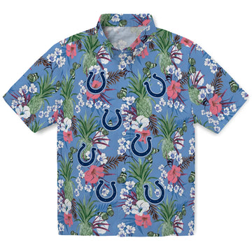 Indianapolis Colts Hawaiian Shirt - Pineapple Bouquet | Moonbestprint